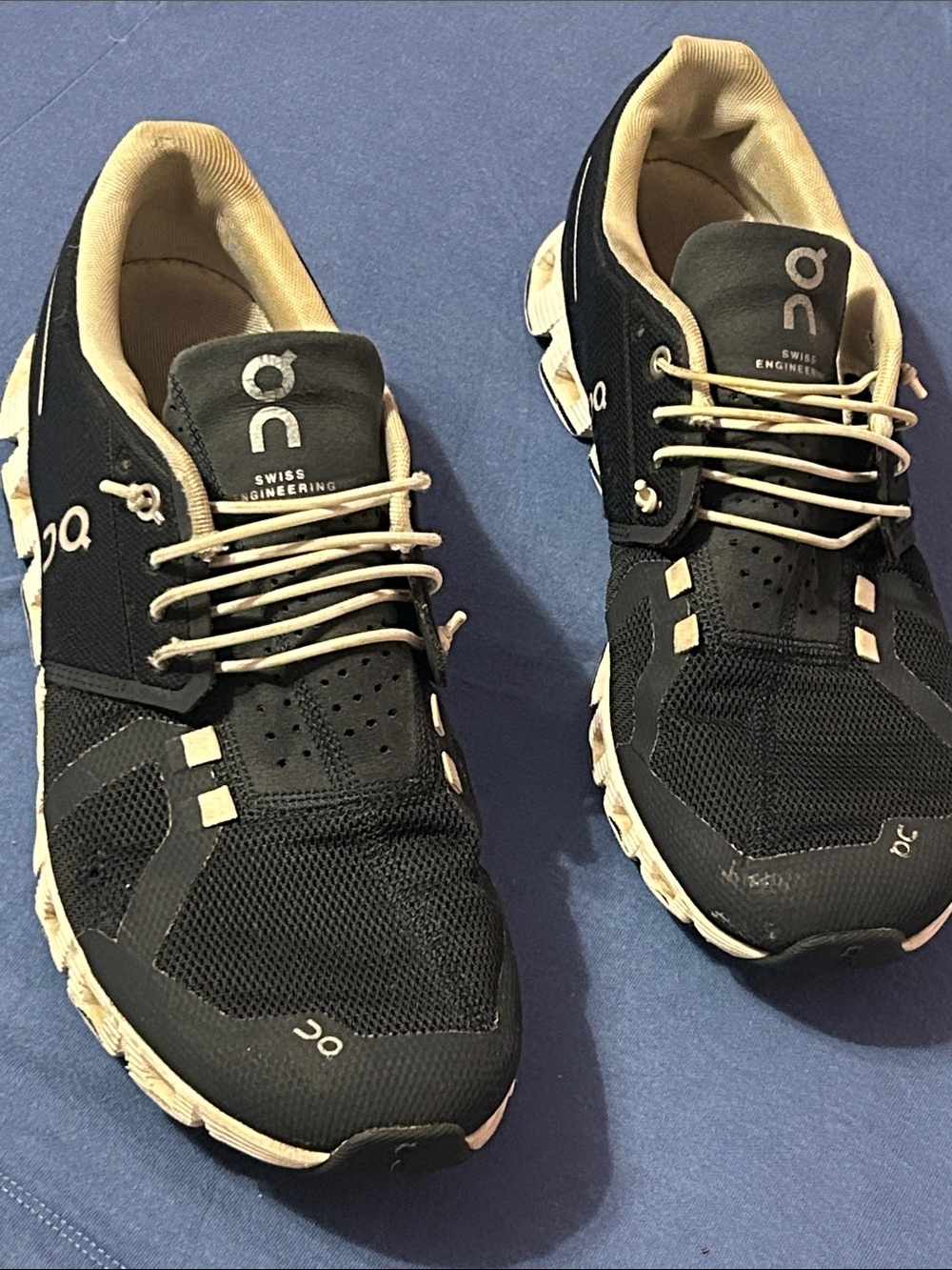 On Running Black and Cream Men’s Sneakers